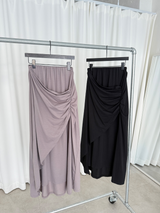 mute shirring skirts (2color)