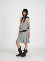 PLEATS MIDI ONE-PIECE (GREY)