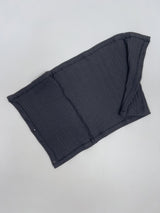 Button Ribbed Layered Tube Top
