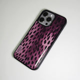 Wild Luxe Leopard Phone Case Berry (BK_Epoxy)
