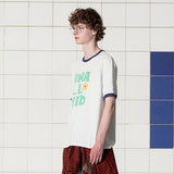 LOGO RINGER T SHIRT / WHITE