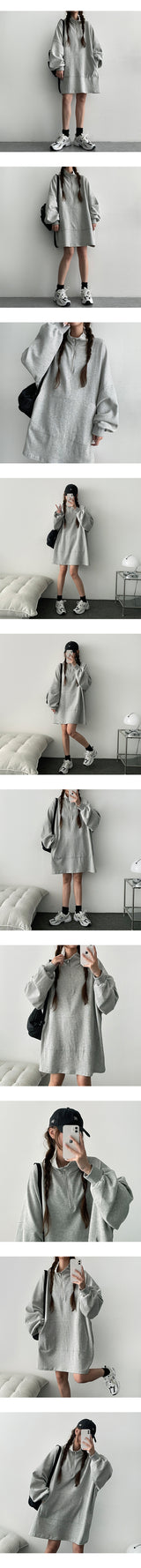 Sari Pocket Half Zip-Up Dress (4 colors)