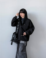 Stud Washing Hood Zip-Up