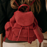 Nube Suede Mini Backpack (Red)
