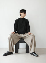 ドレープモックネックTシャツ