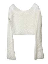 (HIGHLY RECOMMENDED!) MARSHMALLOW SOFT-FIT OFF-SHOULDER ANGORA RABBIT LONG-SLEEVE KNIT