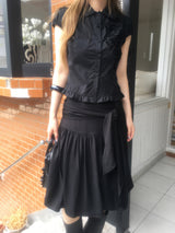 Flower avant blouse