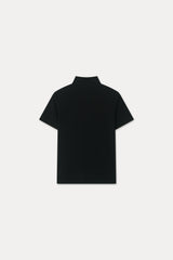 SOFT TENCEL HIGH-NECK TOP_BLACK