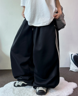 トラックスリーライン🤍🖤🤍 スナップパラシュートバルーンロングパンツ 🤍🖤🤍2カラー