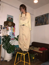 Wildflower Stitch Pants _ Beige&Red