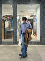 ASCLO Diagonal Incision Bootcut Denim Pants