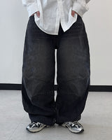 セリンカーブバルーンデニムパンツ
