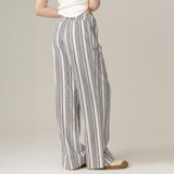 POPPY linen straight long pants [st.black]