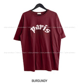 パリスパッチウォッシングオーバーサイズフィット半袖Tシャツ