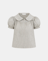 Nela Check Puff Blouse