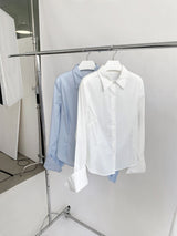 Cotton Basic Sharp Long Sleeve Shirt