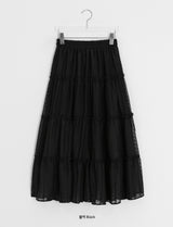 Dazney レースフリルロングスカート