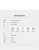 Knouun polygon titanium glasses CODE. 102. E Black N Gray