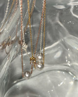 (silver925) Pearl cubic necklace *silver