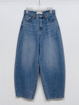 202 Back Pocket Balloon Fit Wide Denim Pants