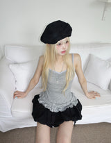 gray purple layered sleeveless