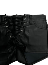 corset leather shorts