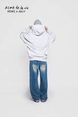 24FW HOSHI X ADLV ワッペンパーカー メランジ