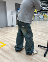 No.1133 engineer detail embro denim PT
