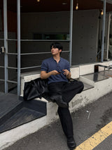 Summer slab embo black jeans