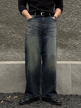Deep blue green wide pants