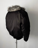 Dバックルファーカラークロップドジャンパー