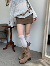 Demay Modern Basic Belt Mini Skirt
