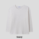 ピンズワッフルルーズフィットUネックロングスリーブ