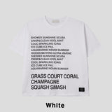コリルレタリングプリンティング半袖Tシャツ