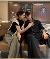 リア カシミア モックネック キャップスリーブ ニット/ 5カラー