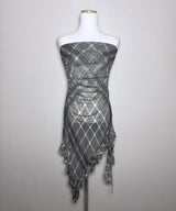 Chess Shirring Dress (2colors)