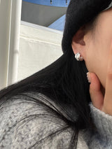 (silver925/18k) アクアキュービックイヤリング