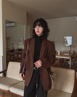 [wool50%] minyong wool single classic jacket