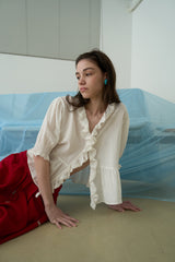 Moi ruffle blouse_ivory