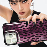 Wild Luxe Leopard Phone Case Berry (BK_Epoxy)