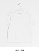 チビ カラー ベーシック セミクロップ 半袖Tシャツ