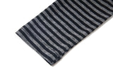 Off-Shoulder Button-Up Stripe Knit 232514000