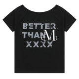 BETTER THAN X SET-UP ONE SHOULDER HALF T