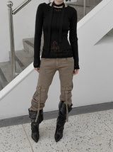 Seron Muffler Knit T-shirt