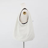 Dot-On Reversible Suede Shoulder Bag