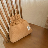 【MADE】Corduroy Pouch Bag - Camel