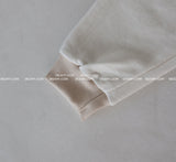 Star patch off-shoulder cropped sweatshirt