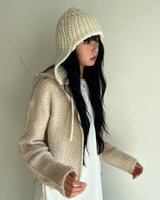 Trapper Hat Knit - Ivory
