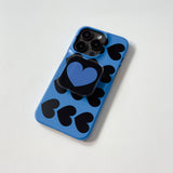 Heart Pattern Blue (Matt Phone Case)