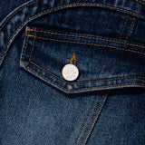BINDING POINT DENIM JACKET
 - BLUE